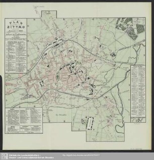 Karte : Plan von Zittau