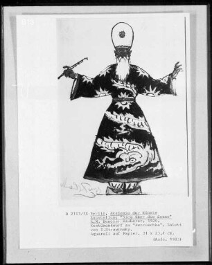 Zauberer, Kostümentwurf zu "Petruschka", Balett von I. Strawinsky