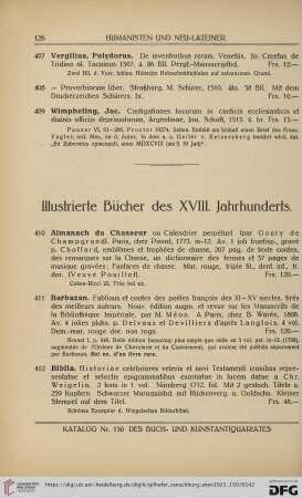 Illustrierte Bücher des XVIII. Jahrhunderts (Nr.410-465)