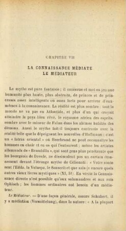Chapitre VII: La connaissance médiate, le médiateur