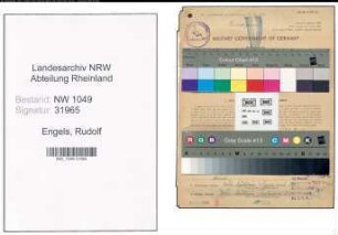 Entnazifizierung Rudolf Engels , geb. 24.01.1909 (Polier)