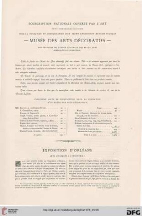 2: Exposition d'Orléans, [2] : arts appliqués à l'industrie