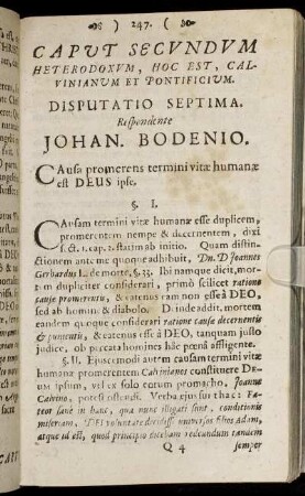 Disputatio Septima.