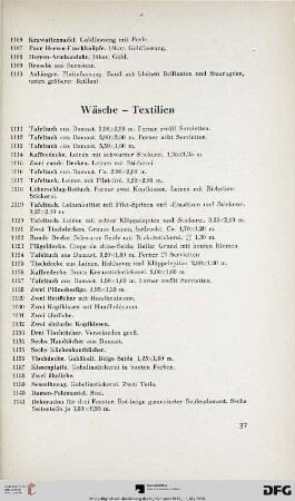 Wäsche – Textilien (Nr. 1111-1157)