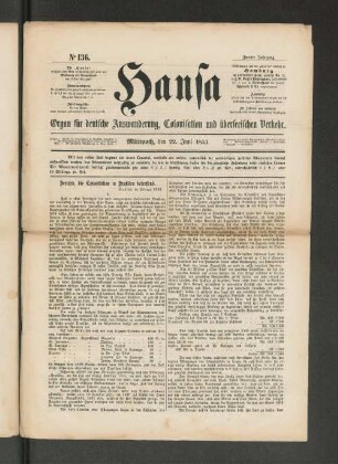 No. 136. Mittwoch, den 22. Juni 1853.