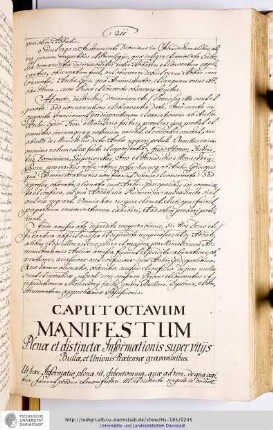 Caput octavum manifestum