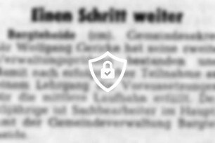 Einen Schritt weiter