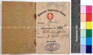 Mitgliedsbuch des Arbeiter-Samariter-Bundes für Wilhelm Metze
