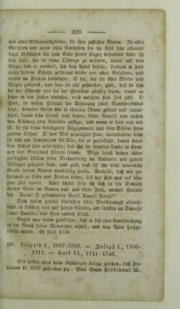Leopold I., 1657-1705. - Joseph I., 1705-1711. - Karl VI., 1711-1740