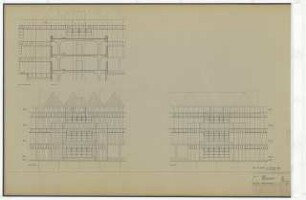 Zentralbibliothek der Landbauwissenschaft, Bonn Neubau: Westansicht, Südansicht, Verschindelung, 1:50