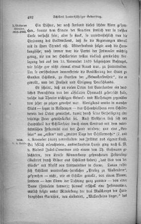 Schillers hundertjähriger Geburtstag.
