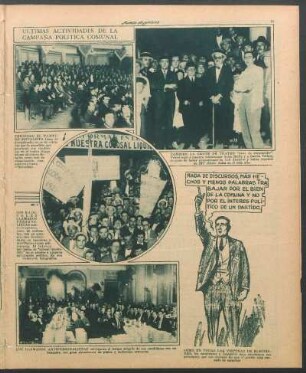 Últimas actividades de la campaña política comunal [Fotografías y cómic]]
