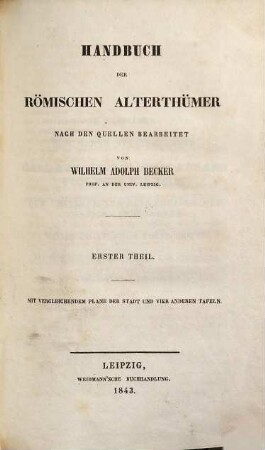Handbuch der römischen Alterthümer. 1