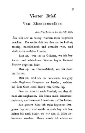 4. Von Ebendemselben - Amelinghausen den 29. Febr. 1776