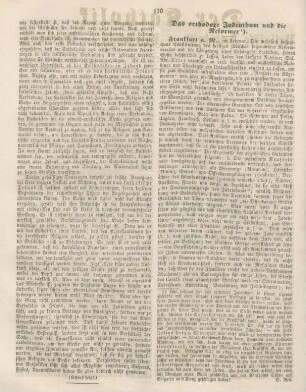 110-111 Das orthodoxe Judenthum und die Reformer