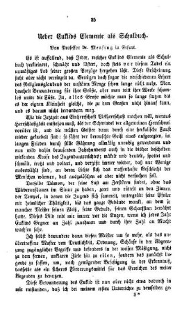 Ueber Euklids Elemente als Schulbuch