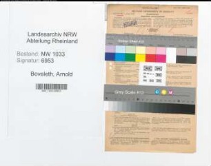 Entnazifizierung Arnold Boveleth , geb. 05.04.1908 (Polizeianwaerter)