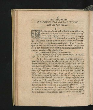 Caput Quartum. De Personis Dotalitium Accipientibus.