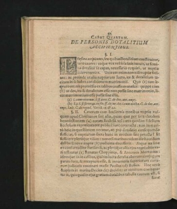 Caput Quartum. De Personis Dotalitium Accipientibus.