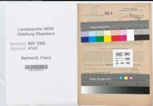 Entnazifizierung Franz Behrendt, geb. 02.12.1901 (Beamter)