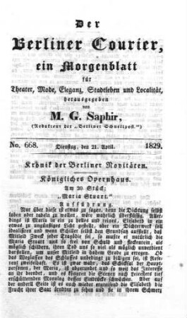 No. 668., Dienstag, den 21. April 1829