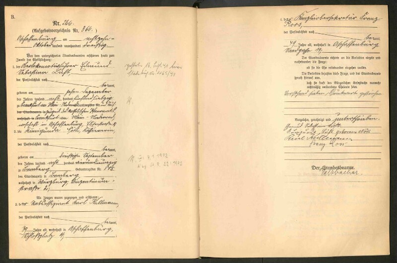 Standesamtsbuch der Stadt Aschaffenburg: Eheschließungen 252/1930 - 130/1931