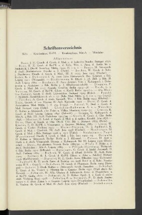 Schriftenverzeichnis