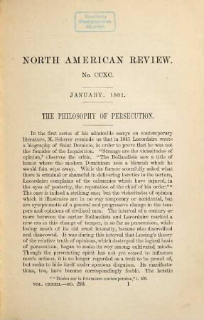 The North American review. 132. 1881 (January - June)