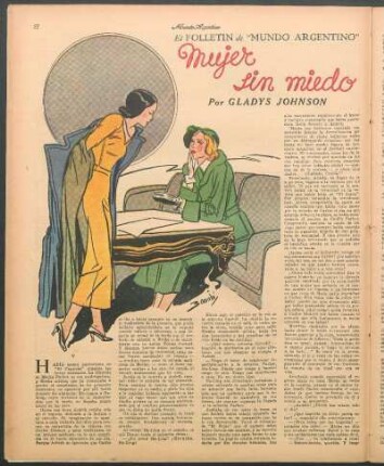 Mujer sin miedo : El folletín de "Mundo Argentino"
