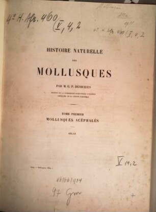 Exploration Scientifique De L'Algérie Pendant Les Années 1840, 1841, 1842, 4,2. Mollusques Acéphalés. Atlas