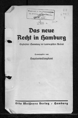 1: Öffentliches Recht : A - C, D - E, F - H