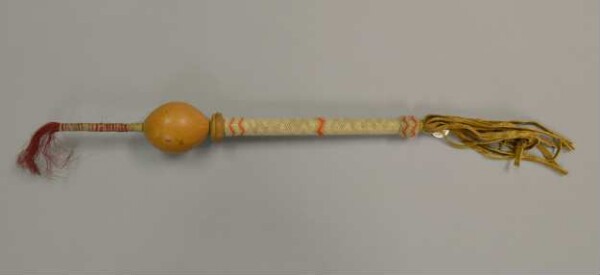 Rattle made from pumpkin skin