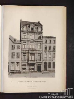 Serie II. No. 106. Blaubach No. 10, 12. Cöln am Rhein.