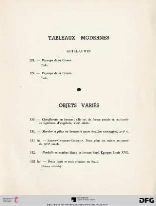Objets Variés (Nr. 130-132)