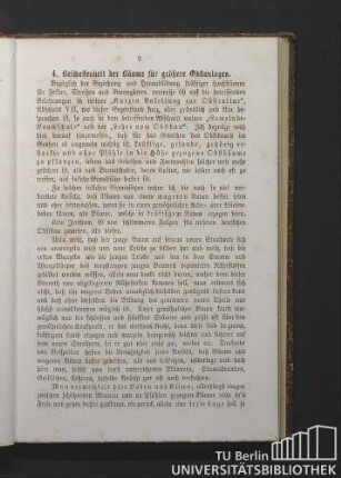 4. Beschaffenheit der Bäume für größere Obstanlagen.