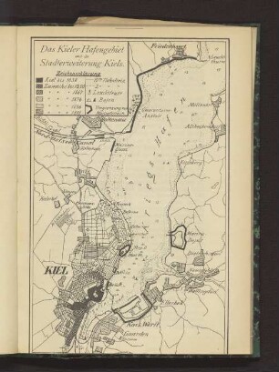 Das Kieler Hafengebiet und die Stadterweiterung Kiels.