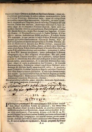Die 11. Maii 1737. In Palatio Apostolico Quirinali erit Sacra Congregatio Indulgentiis, & Sacris Reliquiis praeposita, in qua praeter nonnulos supplices libellos, plerumque à Sanctitate Sua remissos, proponentur infrascripta dubia