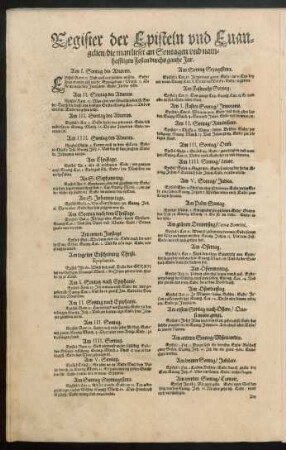 Register der Episteln und Evangelien ...