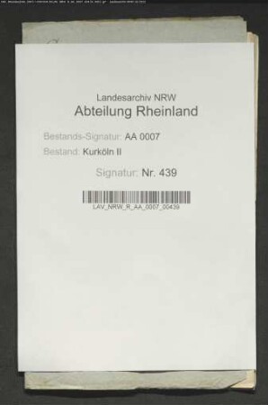 Schriftwechsel des Kurfürsten mit Graf Friedrich von Manderscheid-Blankenheim