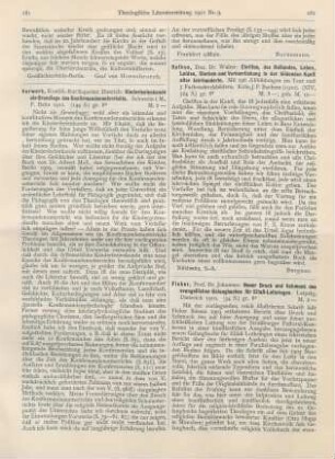 281-282 [Rezension] Vorwerk, Dietrich, Kinderseelenkunde als Grundlage des Konfirmationsunterrichts