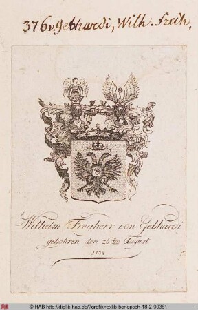 Wappen des Freiherrn Wilhelm von Gebhardi