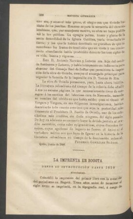 La imprenta en Bogotá desde su introducción hasta 1810 - (Conclusión).