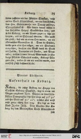 Vierter Abschnitt: Aufenthalt in Koburg