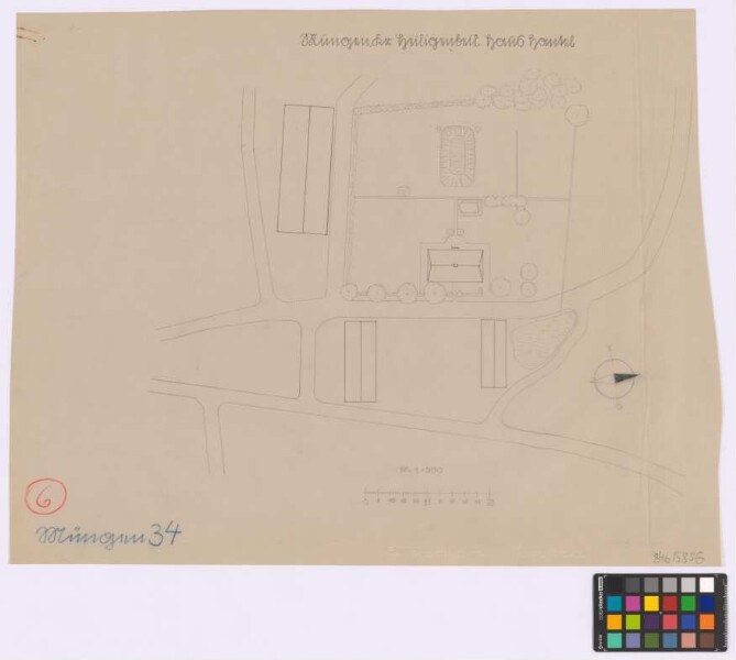 Müngen (Landkreis Heiligenbeil): Hantel.
                                 Lageplan