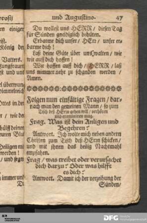 Folgen nun einfältige Fragen