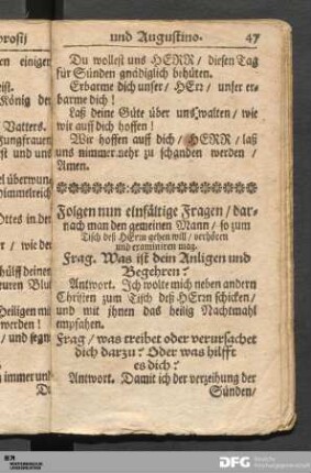 Folgen nun einfältige Fragen