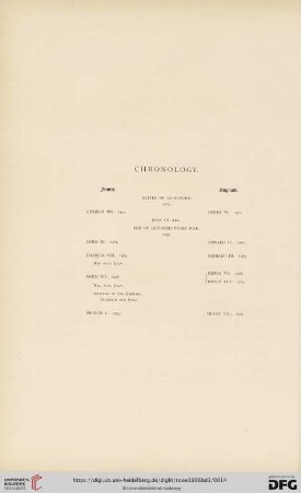 Chronology
