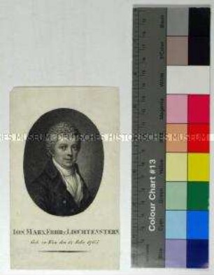 Porträt des österreichischen Geographen und Statistikers Joseph Marx Freiherr von Liechtenstern