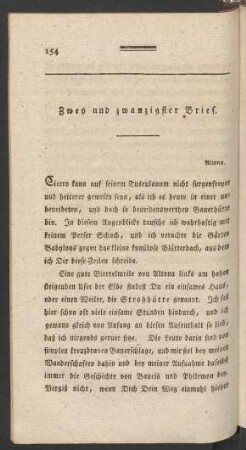 Zwey und zwanzigster Brief
