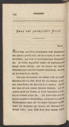 Zwey und zwanzigster Brief